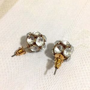 Rhinestone cluster earrings